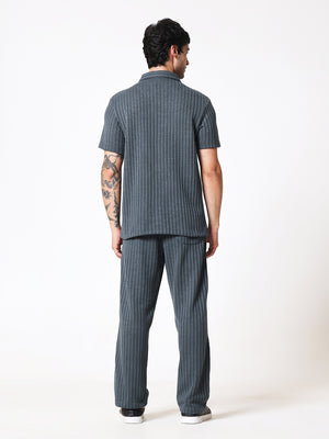 Bottle Green Knit Polo Coord Set