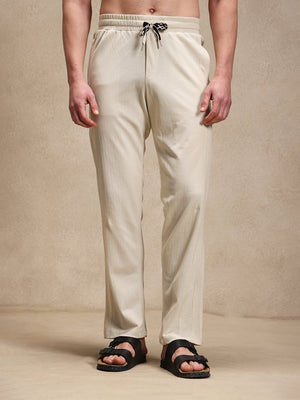 Sand Linen Look Polo Co-ord Set