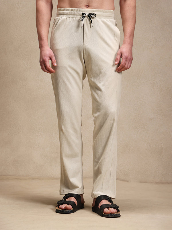 Sand Linen Look Polo Co-ord Set