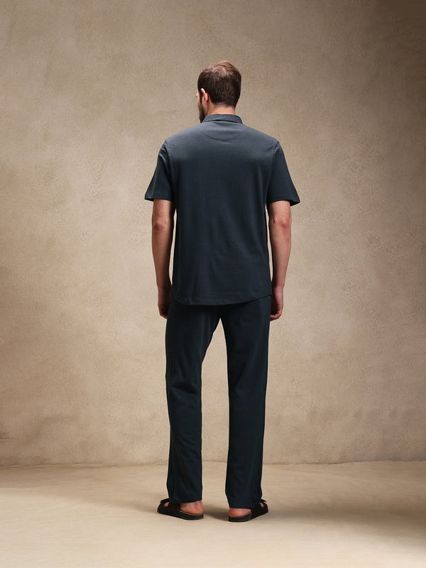 Ink Linen Look Polo Co-ord Set