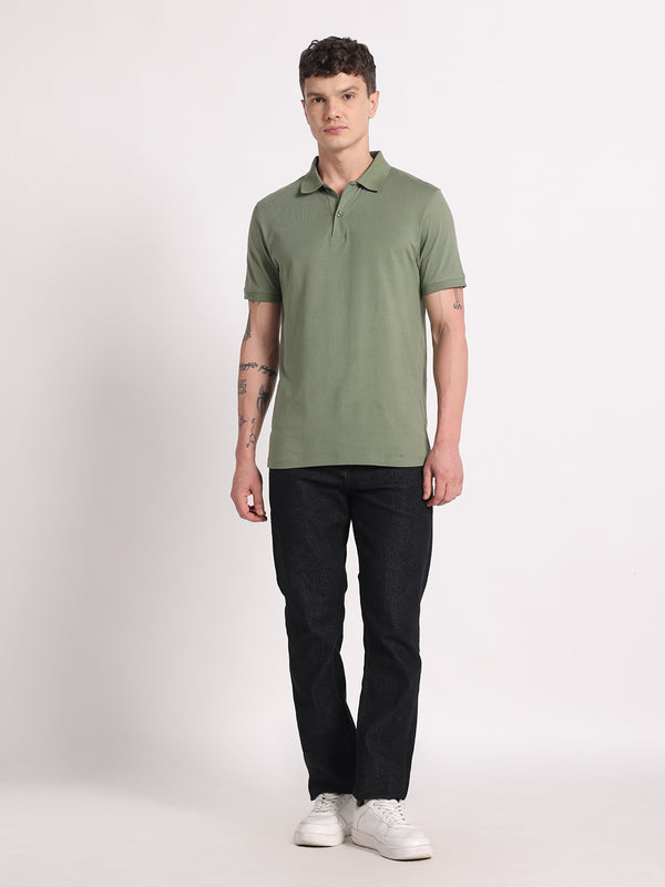 Olive Green Polo – 100% Cotton