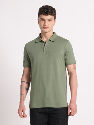 Olive Green Polo – 100% Cotton