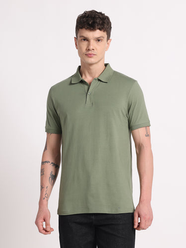 Olive Green Polo – 100% Cotton