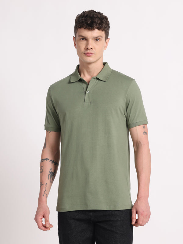 Olive Green Polo – 100% Cotton