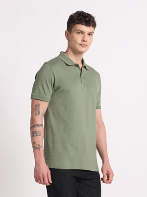 Olive Green Polo – 100% Cotton