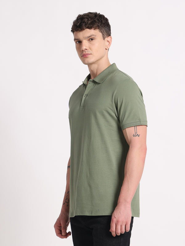Olive Green Polo – 100% Cotton
