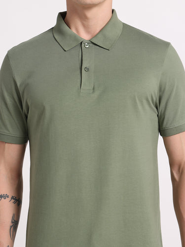 Olive Green Polo – 100% Cotton