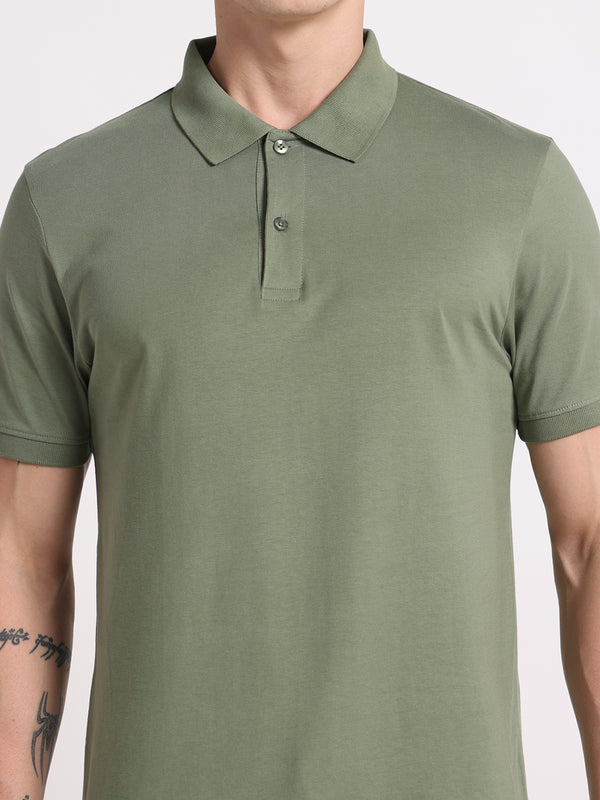 Olive Green Polo – 100% Cotton