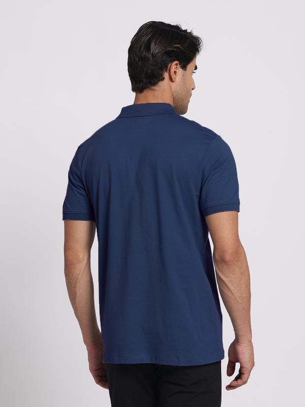 Bold Navy Polo – 100% Cotton
