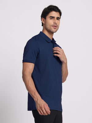 Bold Navy Polo – 100% Cotton