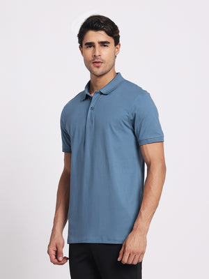 Powder Blue Polo – 100% Cotton