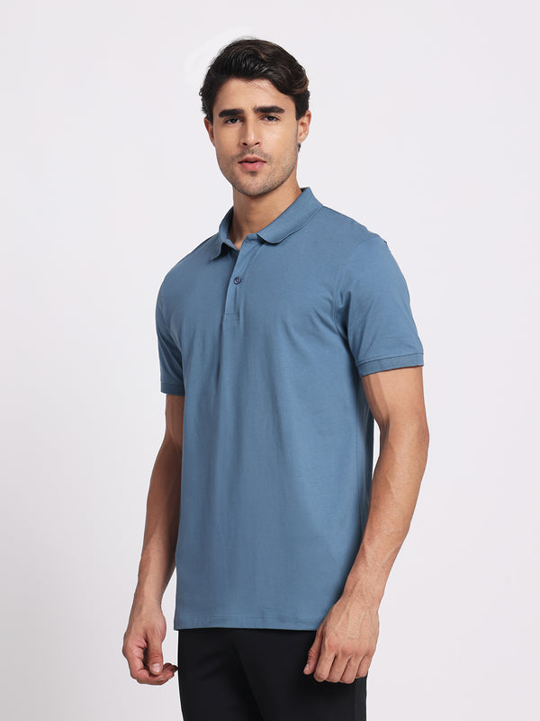 Powder Blue Polo – 100% Cotton