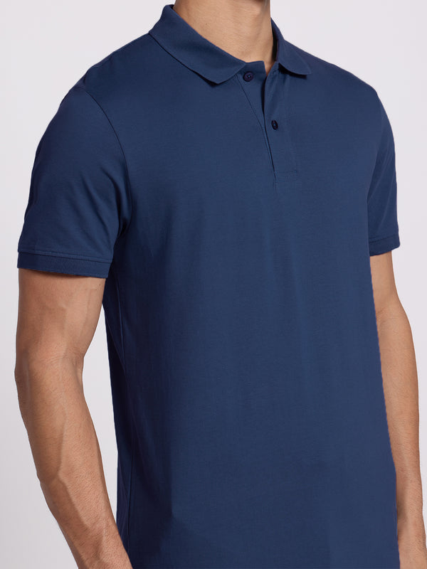 Bold Navy Polo – 100% Cotton