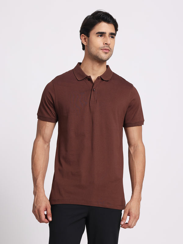 Earth Brown Polo – 100% Cotton