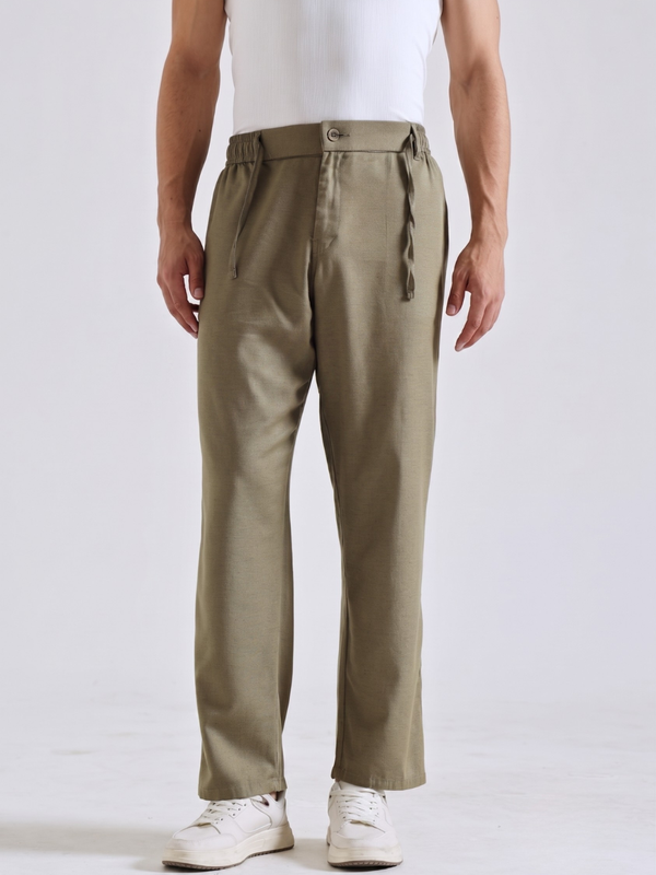 The Easy Linen Trouser - Forest Green