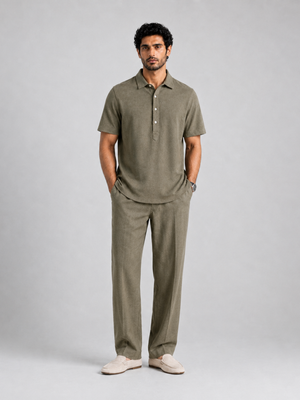 The Easy Linen Co-ord - Forest Olive