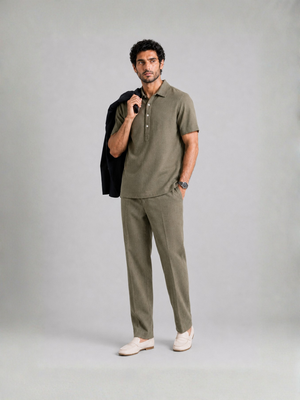 The Easy Linen Co-ord - Forest Olive