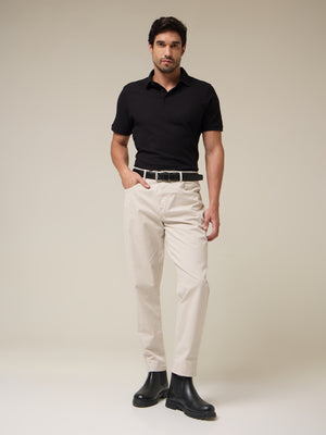 Solid Black Pique Polo