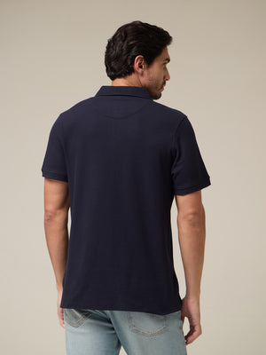 Midnight Navy Pique Polo