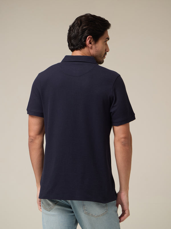 Midnight Navy Pique Polo