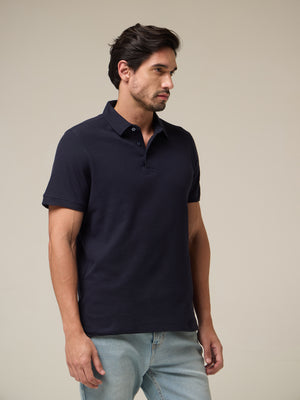 Midnight Navy Pique Polo