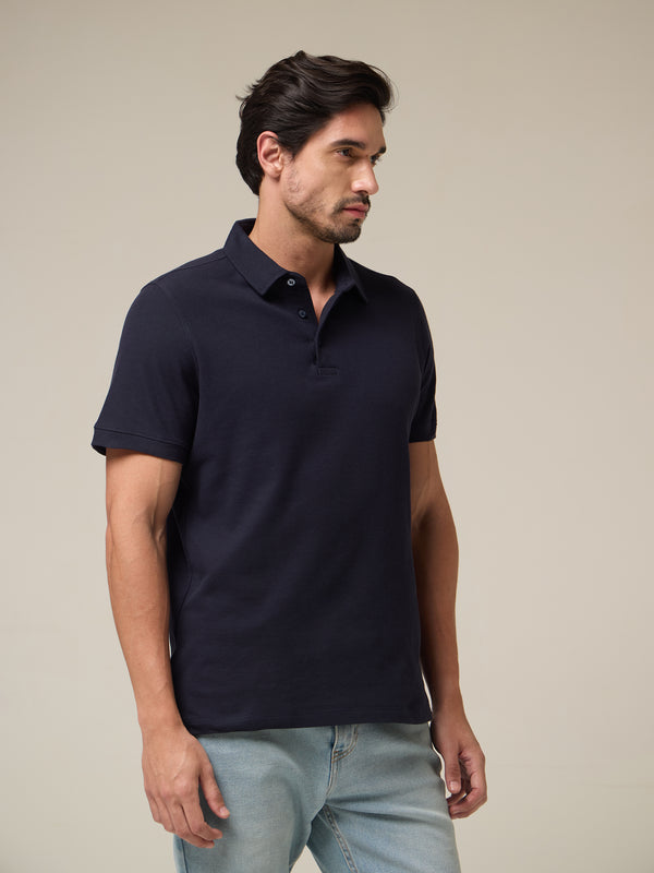 Midnight Navy Pique Polo