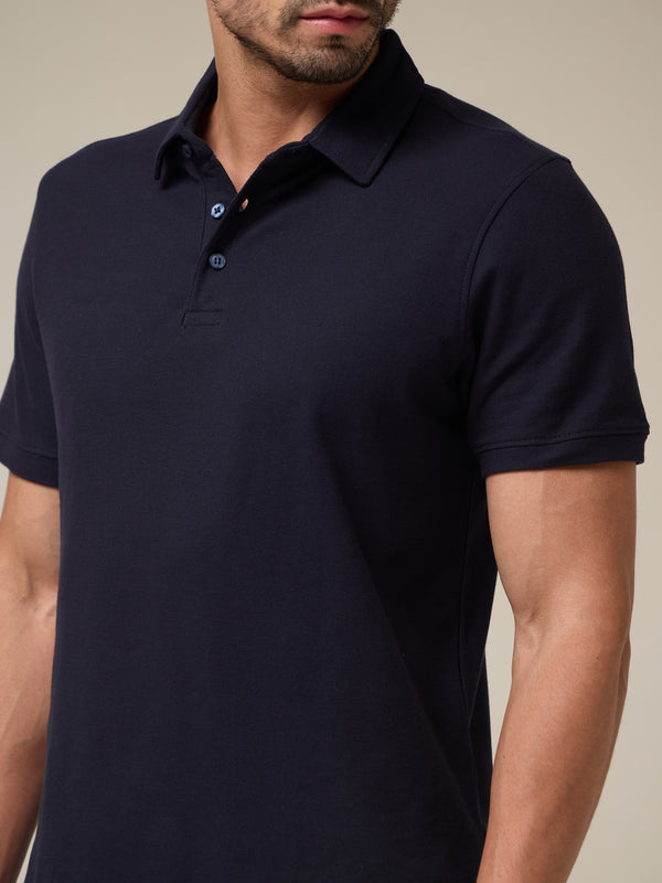Midnight Navy Pique Polo