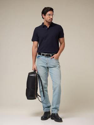 Midnight Navy Pique Polo