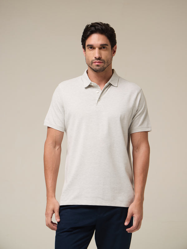 Ash Grey Mélange Polo