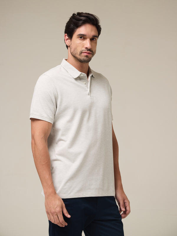 Ash Grey Mélange Polo