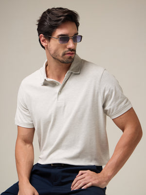 Ash Grey Mélange Polo