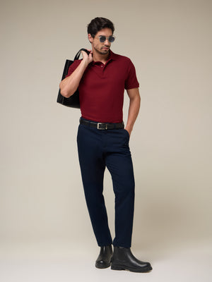 Burgundy Pique Polo