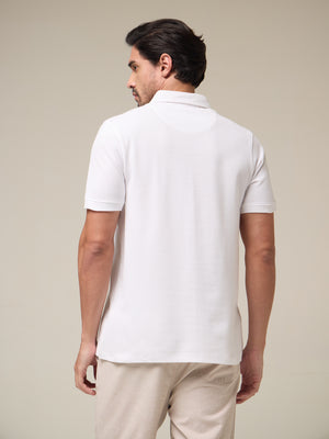 Classic White Pique Polo