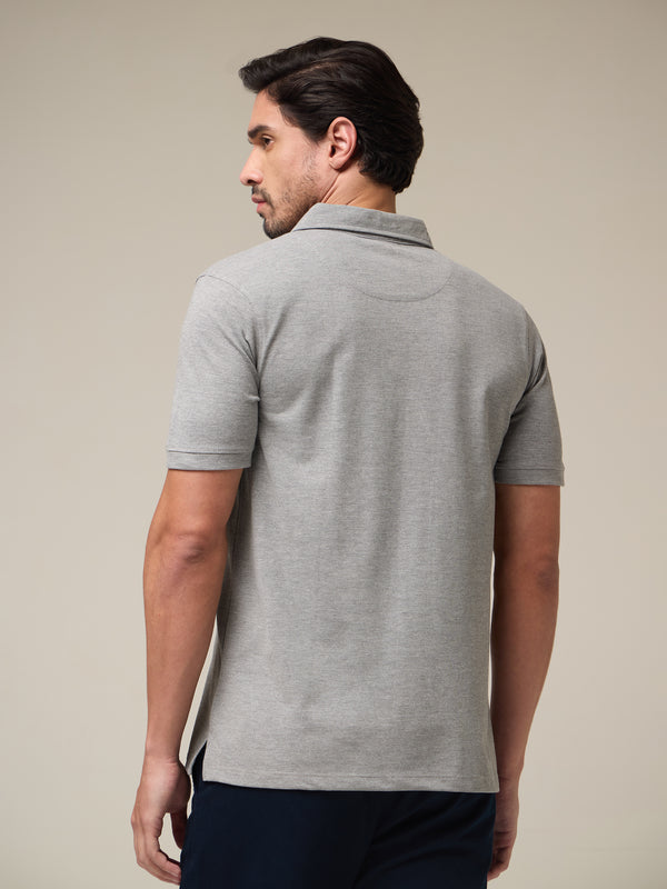 Ash Grey Mélange Polo
