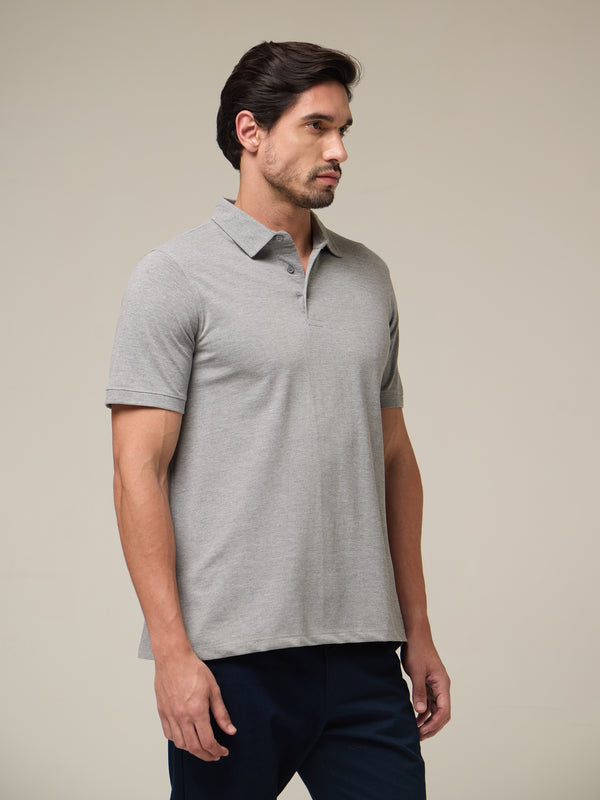 Ash Grey Mélange Polo