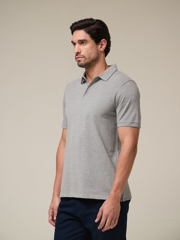 Ash Grey Mélange Polo