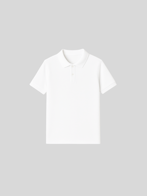 Milk White Polo - Premium Pique
