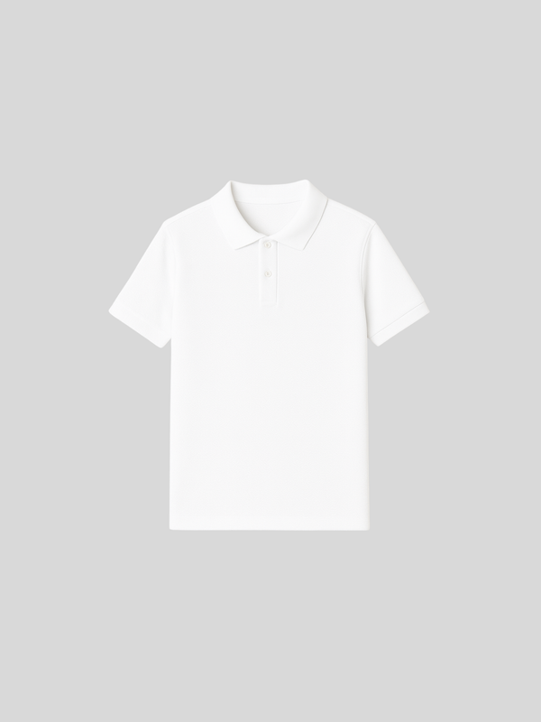 Milk White Polo - Premium Pique