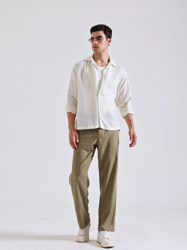 The Easy Linen Trouser - Forest Green