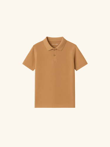 Caramel Brown Polo - Premium Pique