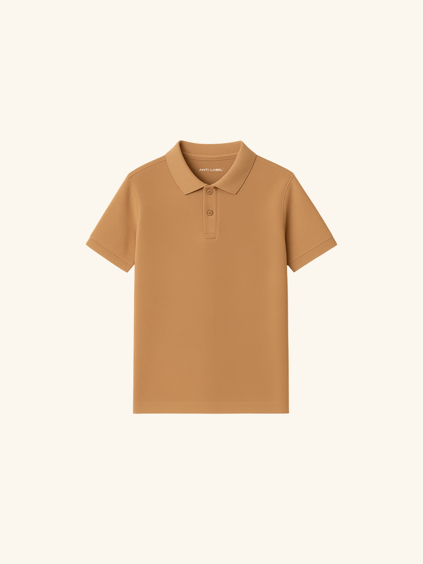 Caramel Brown Polo - Premium Pique