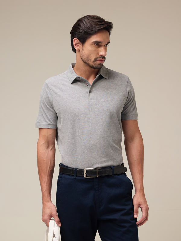 Ash Grey Mélange Polo
