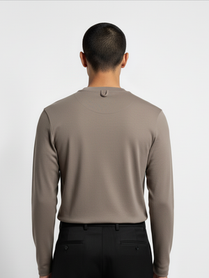 Dark Brown Full Sleeves Without Pocket-220 GSM