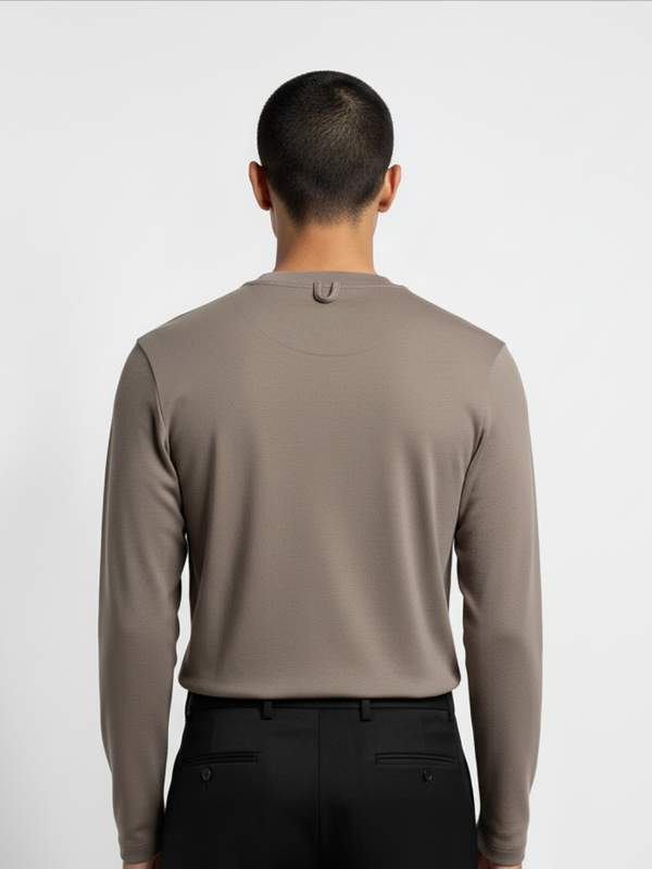 Dark Brown Full Sleeves Without Pocket-220 GSM