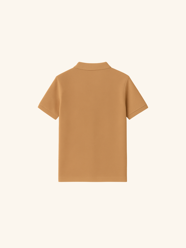 Caramel Brown Polo - Premium Pique