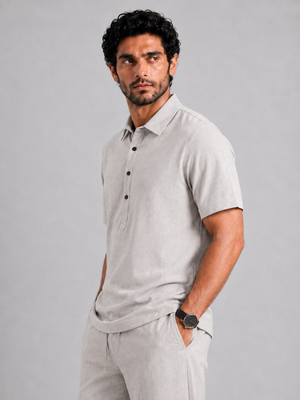 The Easy Linen Co-ord - Warm Stone