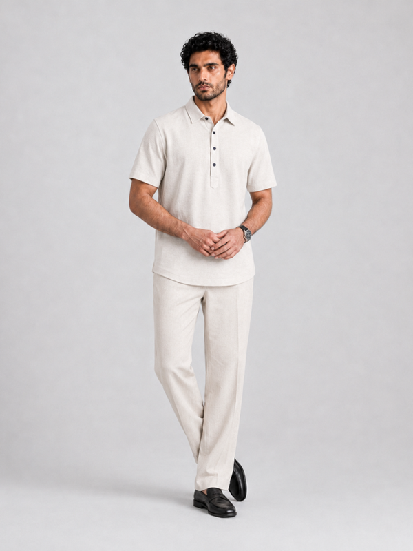 The Easy Linen Co-ord - Soft Ivory