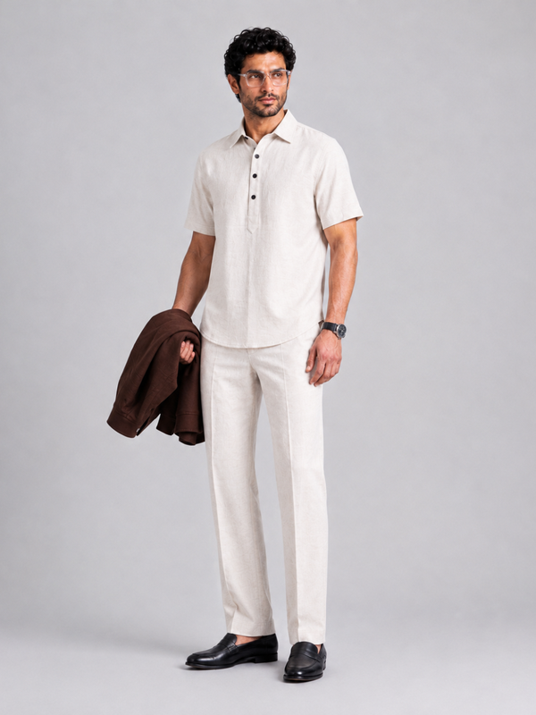 The Easy Linen Co-ord - Soft Ivory