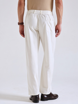 The Easy Linen Trouser - Soft Ivory
