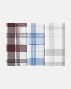 Crafted in Luxury – Italian Cotton Handkerchief set ( Pack of 3 )